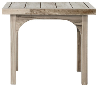 Serenique Sun Bleached Teak Patio Side Table