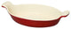 Chasseur French Enameled Cast Iron 11"Oval Casserole, Red