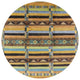 Ahgly Company Indoor Round Mid-Century Modern Area Rugs, 7' Round