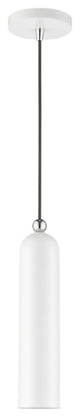 Shiny White Mid Century Modern, Minimal, Urban, Scandinavian Pendant