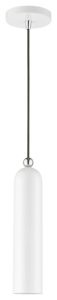 Shiny White Mid Century Modern, Minimal, Urban, Scandinavian Pendant