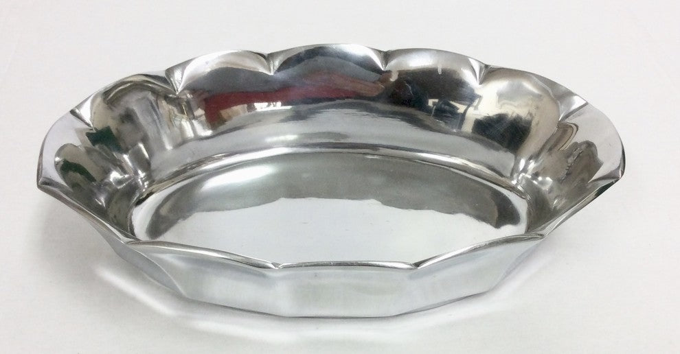 Scalloped Oval Centerpiece, Silver