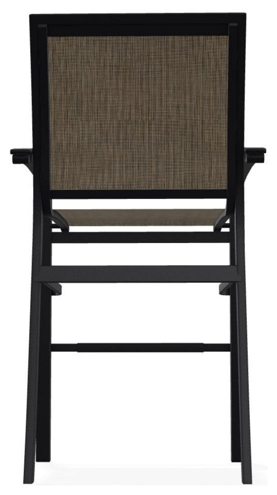 Bazza Sling Bar Height Stackable Outdoor Stool, Kora/Black