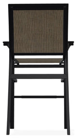 Bazza Sling Bar Height Stackable Outdoor Stool, Kora/Black