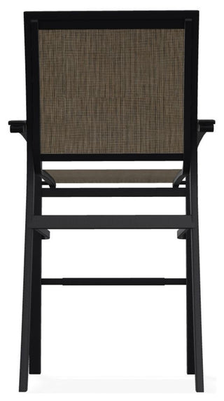 Bazza Sling Bar Height Stackable Outdoor Stool, Kora/Black