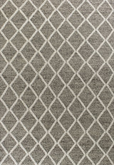 Cortico 6162 Dark Gray Diamonds Rug, 5'x7'