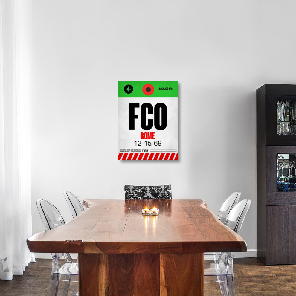 "FCO Rome Luggage Tag 1" Fine Art Print