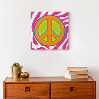 Bright Peace Sign 12x12 Canvas Wall Art