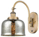 Bell Sconce, Brushed Brass, Silver Plated Mercury, Silver Plated Mercury