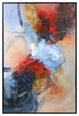 Uttermost Summer Sunset Wood Abstract Hand Painted Canvas in Multi-Color