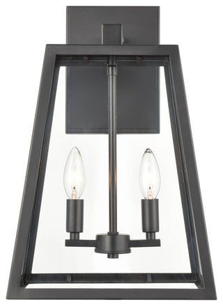 Grant Collection 2 Light 11" Outdoor Wall Sconce, Powder Coat Black
