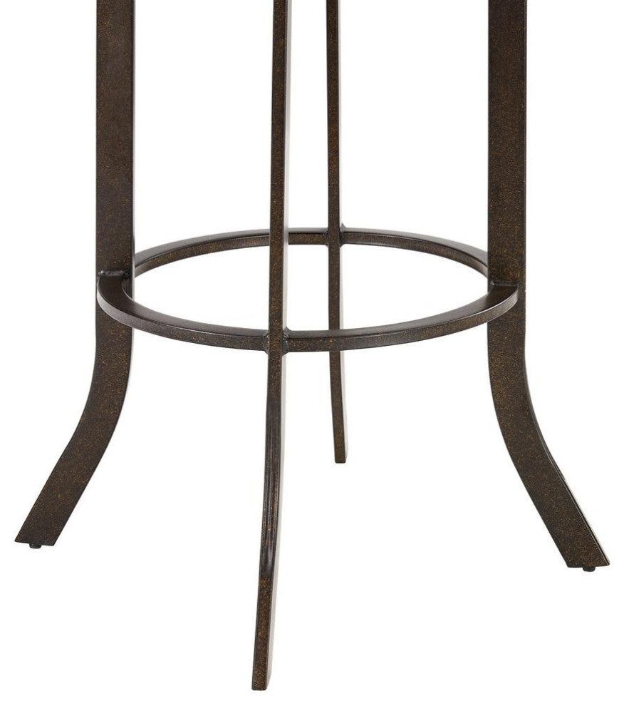 Pharaoh Swivel 30 Auburn Bay and Brown Faux Leather Bar Stool