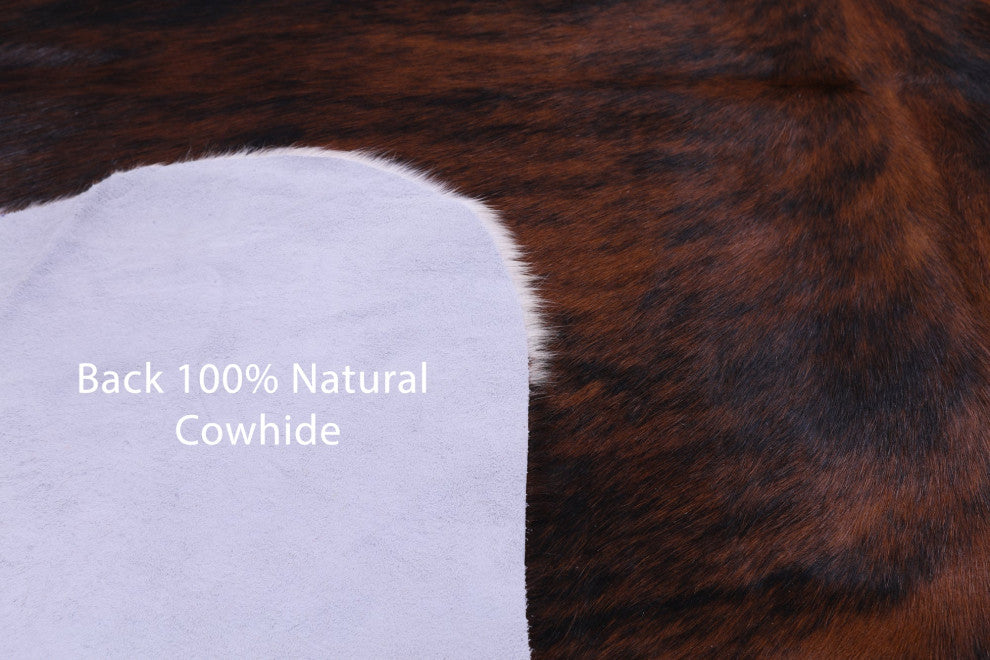 6' 10" X 5' 9" Organic Natural Hair-On Cowhide Area Rug C1458