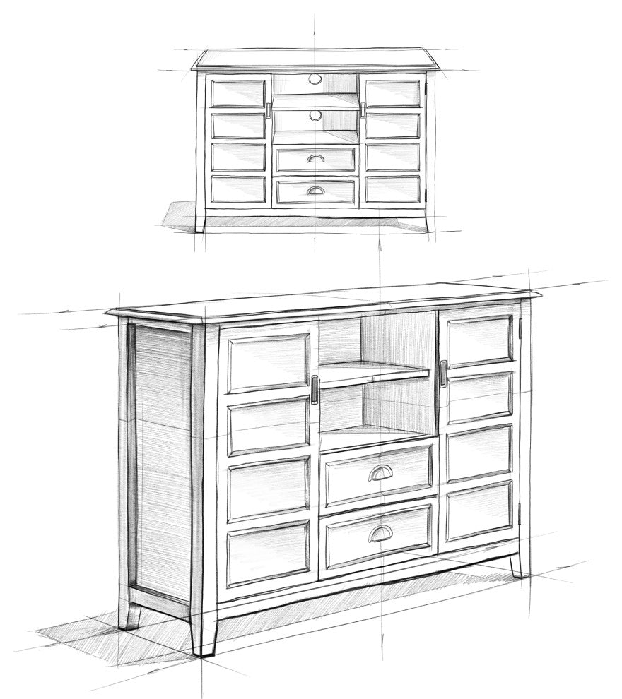 Burlington Tall TV Media Stand