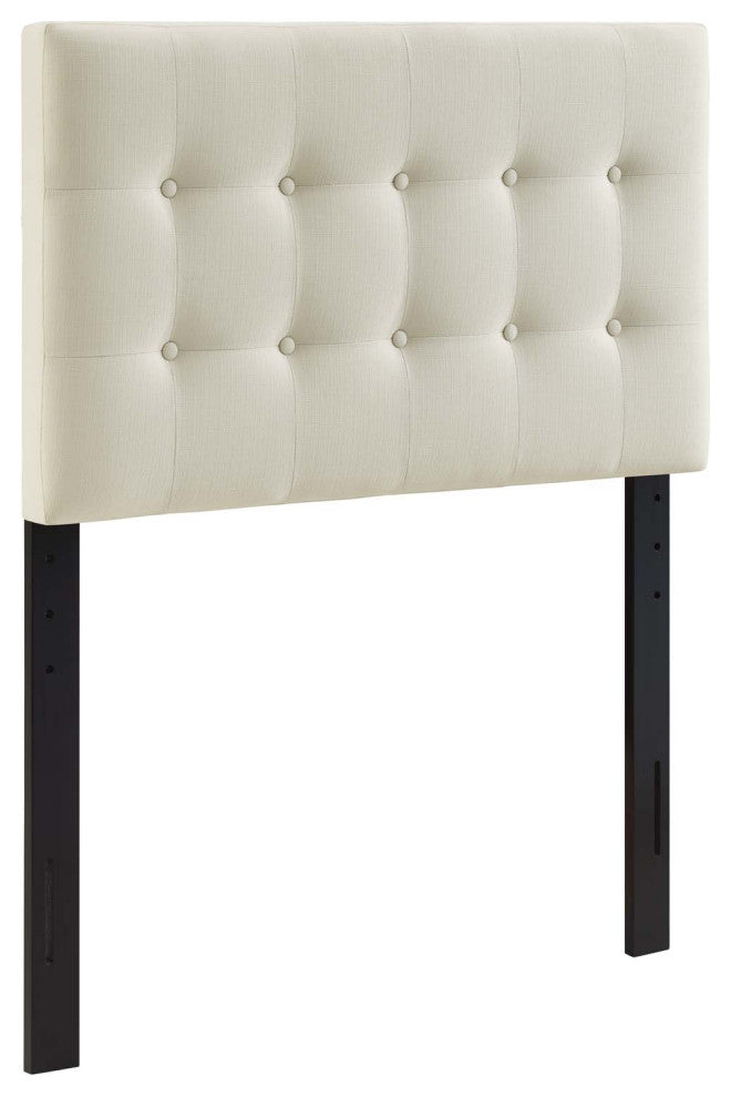 Modway Bedroom Emily Twin Fabric Headboard, Ivory