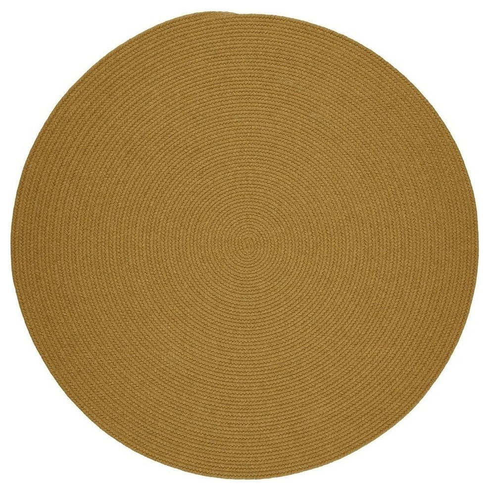 Solid Wool Rug, Vintage Gold, 6' Round
