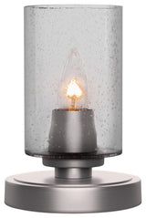 Luna 1-Light Table Lamp, Graphite/Clear Bubble