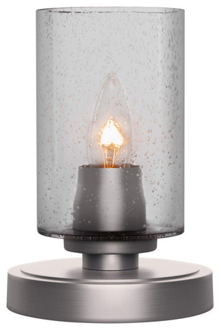 Luna 1-Light Table Lamp, Graphite/Clear Bubble