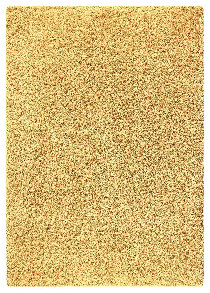 Hand Woven Gold Shag Area Rug