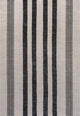 Vichy Geometric Striped Machine-Washable Area Rug, Cream/Black, 4x6
