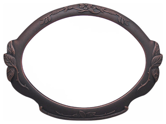 Floral Address Plaque, Black