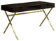 24" Dark Brown Rectangular Computer Desk With Two Drawers