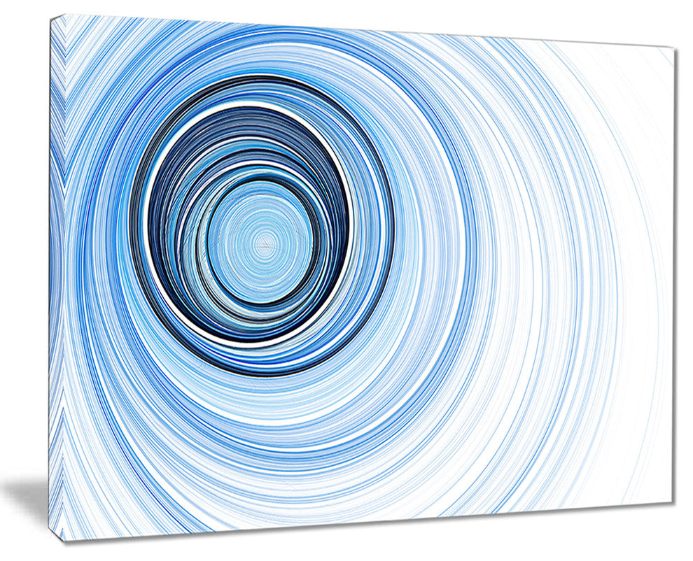 "Blue Radio Waves" Abstract Digital Art Canvas Print