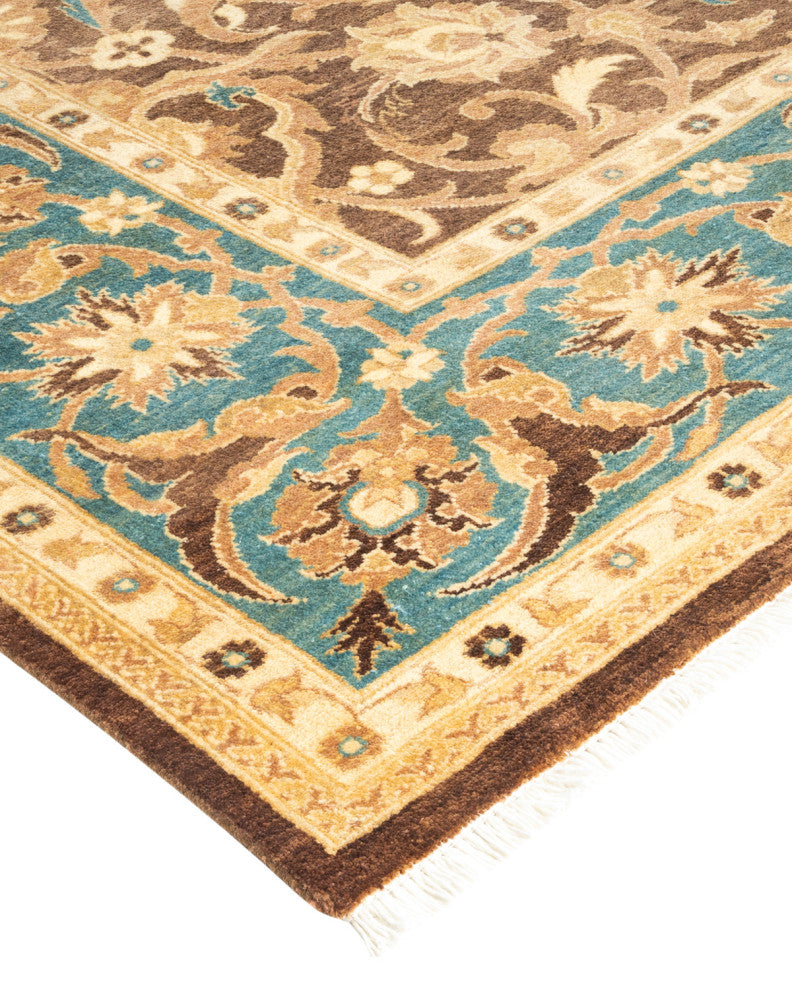 Eclectic, One-of-a-Kind Hand-Knotted Area Rug Yellow, 6' 1 x 8' 7
