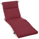 72"X24" Solid Polyester Outdoor Chaise Lounge Cushion, Merlot