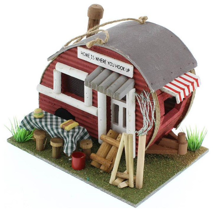Red Trailer Birdhouse
