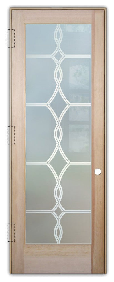 Interior Prehung Door or Interior Slab Door - Diamond Beads - Douglas Fir...