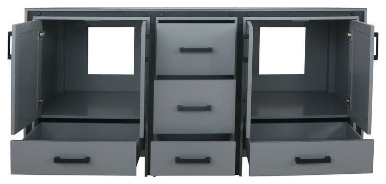 Ziva Transitional Dark Grey 72" Vanity Cabinet Only