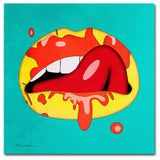 Mark Ashkenazi 'Lips' Canvas Art, 18"x18"