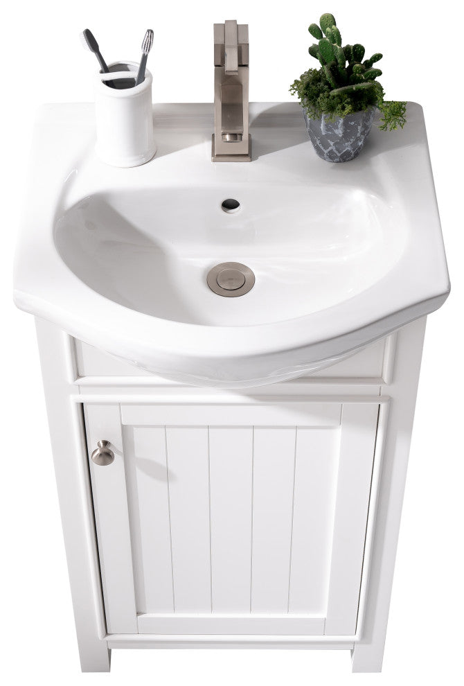 Marian Transitional White 20" Single Sink Vanity