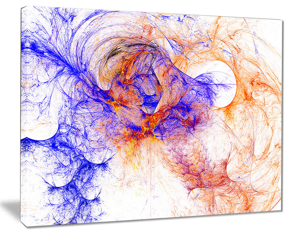 "Wings of Angels Blue" Abstract Digital Art Canvas Print