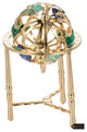 24K Gold Plated Crystal Studded Spinning Globe Ornament