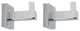 Italia Capri Series set of 2 Polished Chrome Robe Hooks