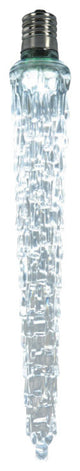 7" Commercial Cool White Dripping Falling LED Icicle Christmas Light Bulb