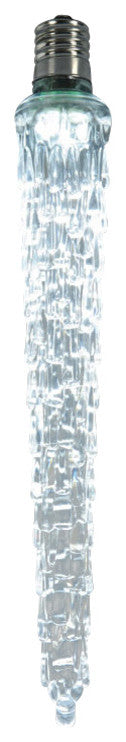 7" Commercial Cool White Dripping Falling LED Icicle Christmas Light Bulb