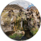 Fumaroles Altipano Geothermal Area, Landscape Disc Metal Artwork, 36"