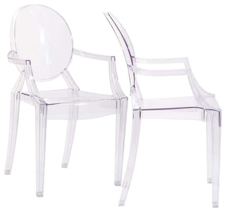 Modern Clear Casper Dining Armchairs Set of 2
