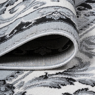 Acanthus French Border, Light Gray/Cream, 2x10