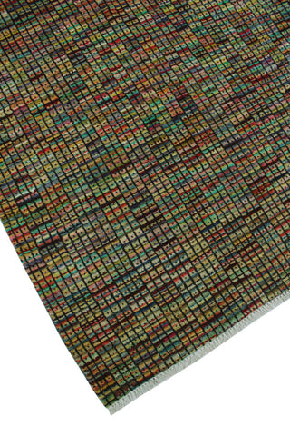High-Low Chobi Albertyn Green Rug, 8'0x10'2