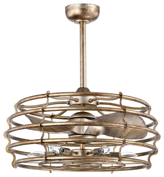 Baakir 26.1 in. 6-Light Indoor Gold Brushed Finish Ceiling Fan