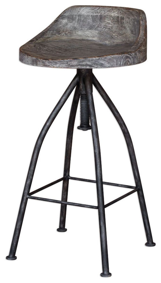 Uttermost Kairu Wooden Bar Stool