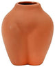 Ceramic Body Flower & Plant Vase, 4.33"L x 5.12"H x 3.27"W, Orange
