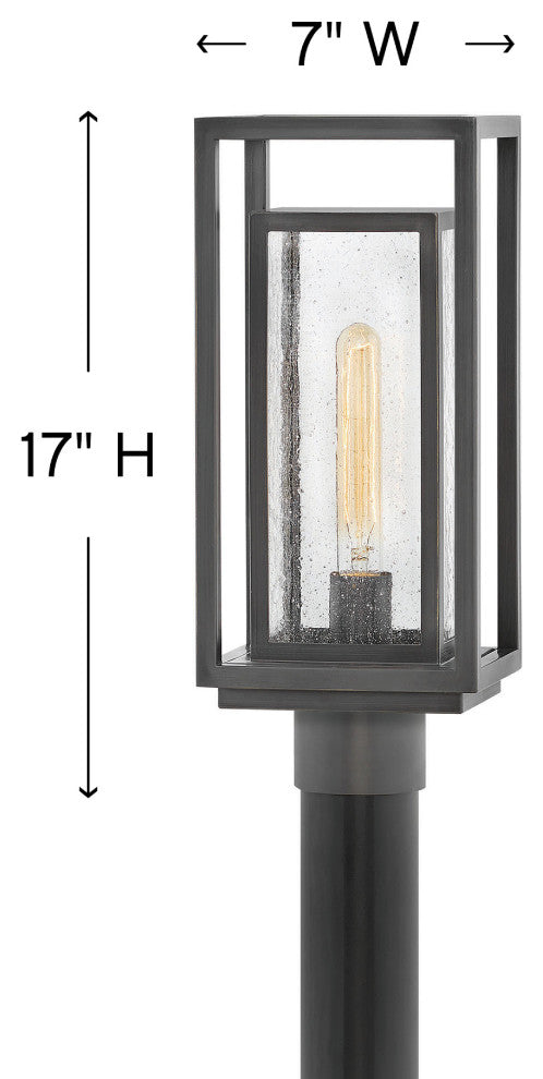 Hinkley Republic Medium Post Top Or Pier Mount Lantern, Oil Rubbed Bronze