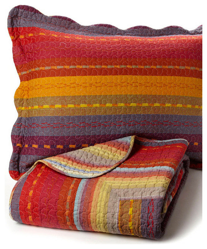 Sedona Cotton Quilt Set, Photo, Full/ Queen