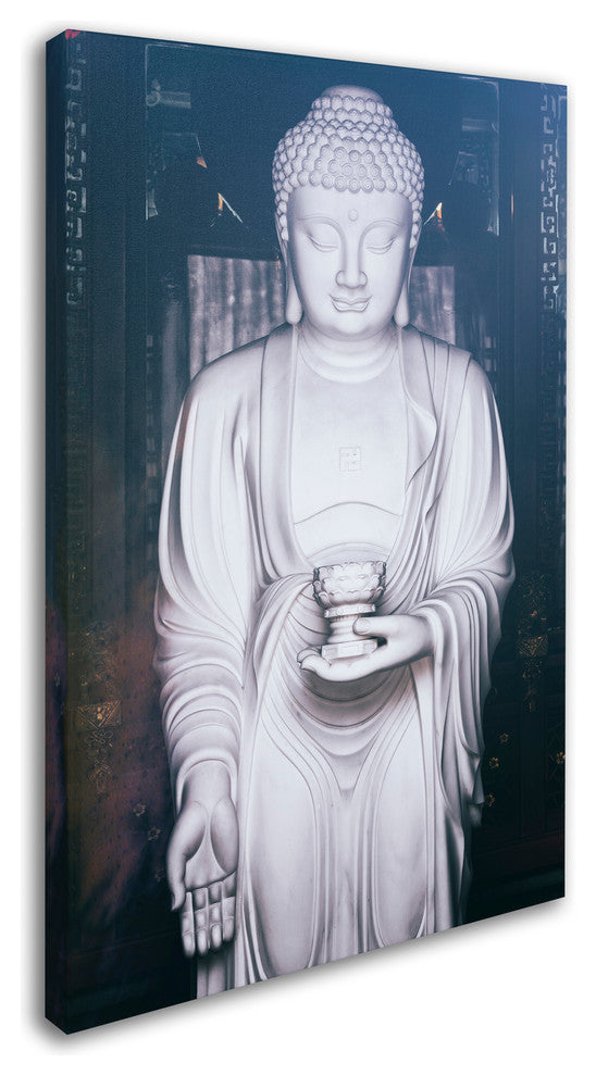 Philippe Hugonnard 'White Buddha' Canvas Art, 24"x16"