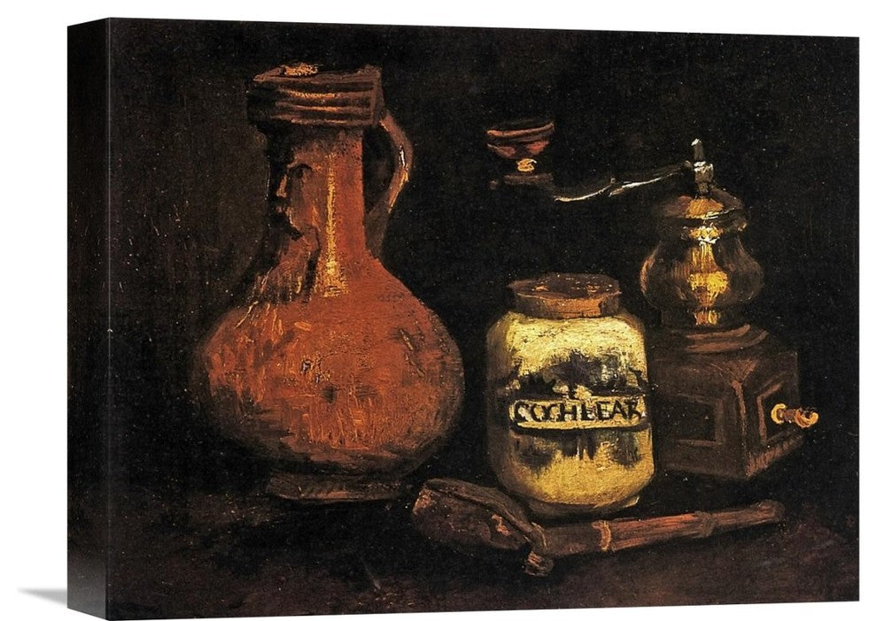 "Coffee Mill Pipe Cas Jug" Stretched Canvas Giclee by Vincent Van Gogh, 16"x13"